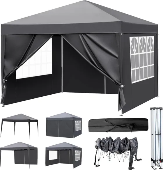 LEADZM Faltpavillon 3 × 3 m Pop-Up